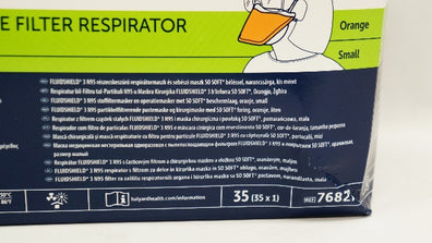 Halyard 76827 FluidShield 3 N95 Filter Respirator & Surgical Mask - Box of 35